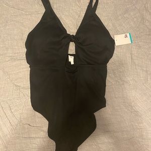 Black one piece swimsuit